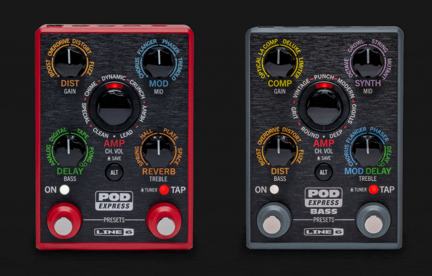 Pod Express Guitar y Express Bass, modelado HX en formato portátil